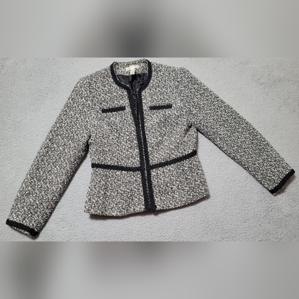 Dressbarn Black & White Blazer Petite Medium